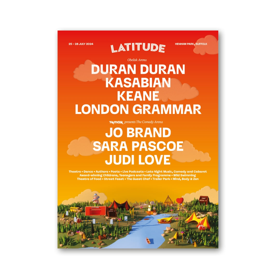 Latitude 2024 Line Up Tea Towel