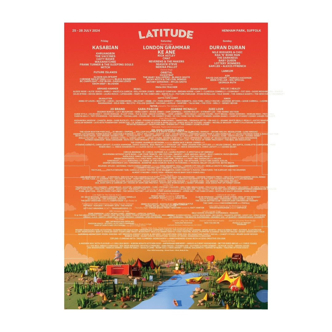 Latitude 2024 Line Up Poster
