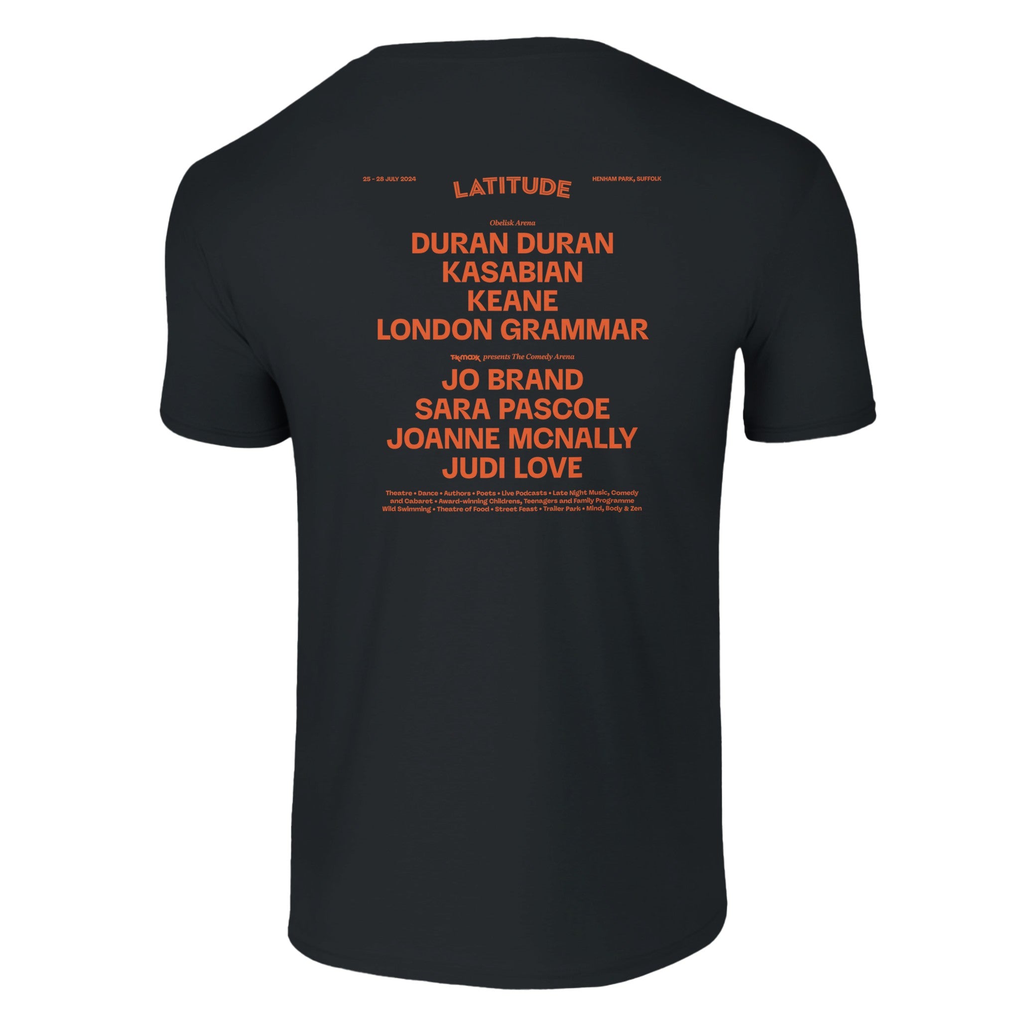 Latitude 2024 Line Up Black T-Shirt