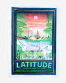The Jon Mackay Latitude 2025 Lithograph Poster by 2025 depicts a vibrant Henham Park scene with trees, lake, deer, and tents. Signed print for the Latitude Festival, July 24–27, 2025.