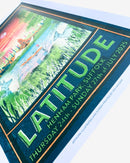 The Jon Mackay Latitude 2025 Lithograph Poster by 2025 features a vibrant, artist-signed nature scene with wildlife and festival tents, highlighting the LATITUDE event at Henham Park, Suffolk from July 24–27, 2025.