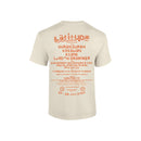 Back of the cream Latitude Kids 2024 Line Up T-Shirt by Latitude Festival shows the full lineup, with Duran Duran, Kasabian, Keane & London Grammar in bold orange, plus dates (25–28 July) and Henham Park location—a must-have festival tee!.
