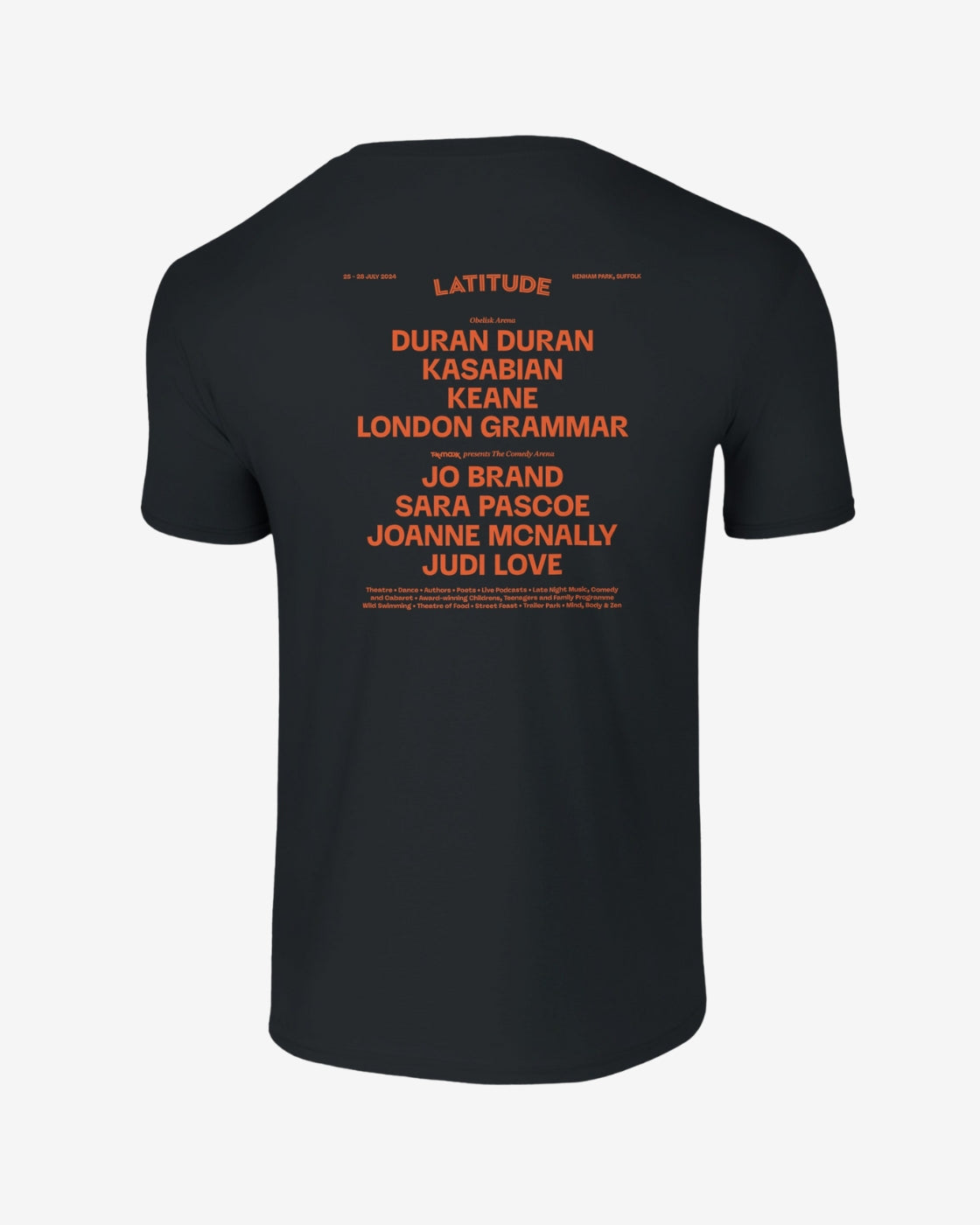 Latitude 2024 Line Up Black T-Shirt