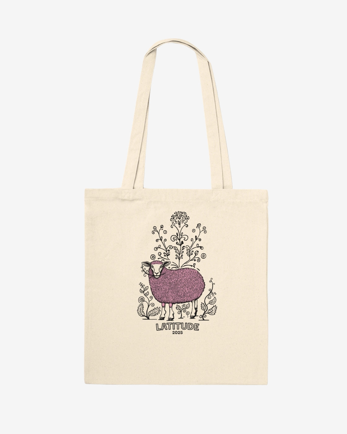 Latitude 2025 Pink Sheep Natural Tote Bag