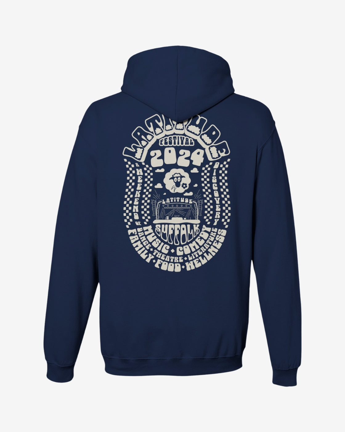 Latitude Bubbly Psychedelic Navy Pullover Hoodie