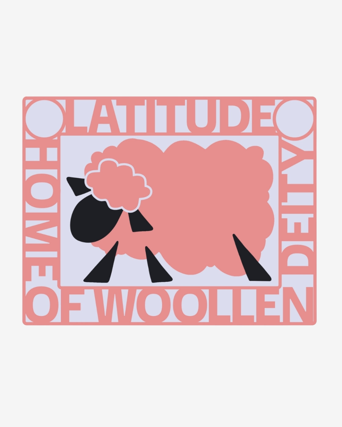 Logo with a sheep illustration and text on a white background