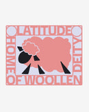 Logo with a sheep illustration and text on a white background