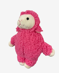 The Latitude Festival 2026 Standing Plush features a round, fluffy pink body with a white face and white feet, standing upright against a plain white background—making it the perfect plush keepsake from Latitude Festival 2026.